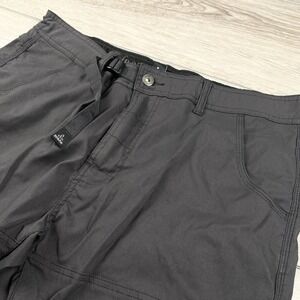 Prana Mens Convertible‎ Belted Pants Hiking Outdoor Pants Grey Size XL